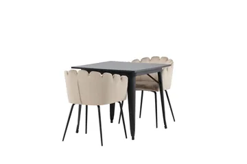 Tempe Matgrupp 80 cm Rektangulär med 2 Limhamn stolar - Beige - Products - Möbler - Bord & matgrupp - Matgrupp