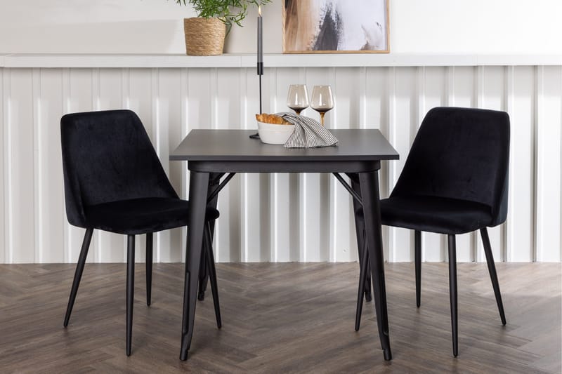 Tempe Matgrupp 80 cm Rektangulär med 2 Night stolar - Svart - Products - Möbler - Bord & matgrupp - Matgrupp