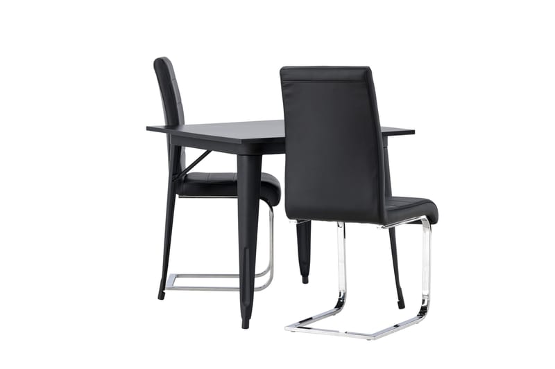 Tempe Matgrupp 80 cm Rektangulär med 2 Tempo stolar - Svart - Products - Möbler - Bord & matgrupp - Matgrupp