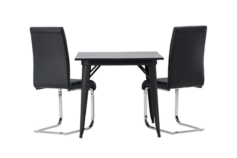 Tempe Matgrupp 80 cm Rektangulär med 2 Tempo stolar - Svart - Products - Möbler - Bord & matgrupp - Matgrupp