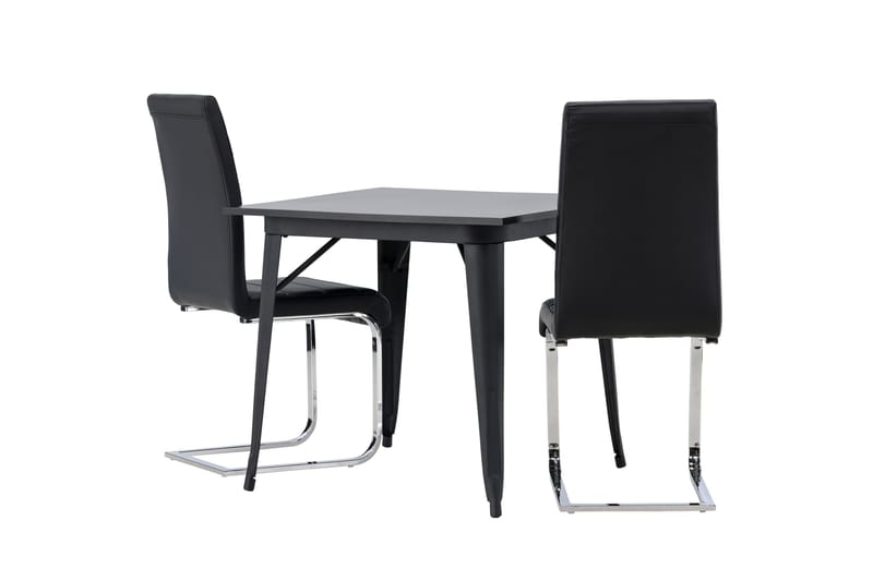 Tempe Matgrupp 80 cm Rektangulär med 2 Tempo stolar - Svart - Products - Möbler - Bord & matgrupp - Matgrupp
