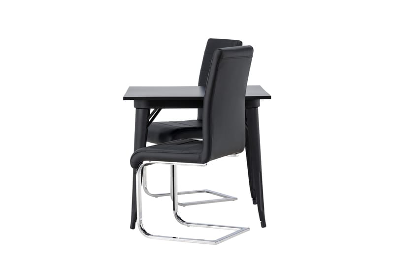 Tempe Matgrupp 80 cm Rektangulär med 2 Tempo stolar - Svart - Products - Möbler - Bord & matgrupp - Matgrupp