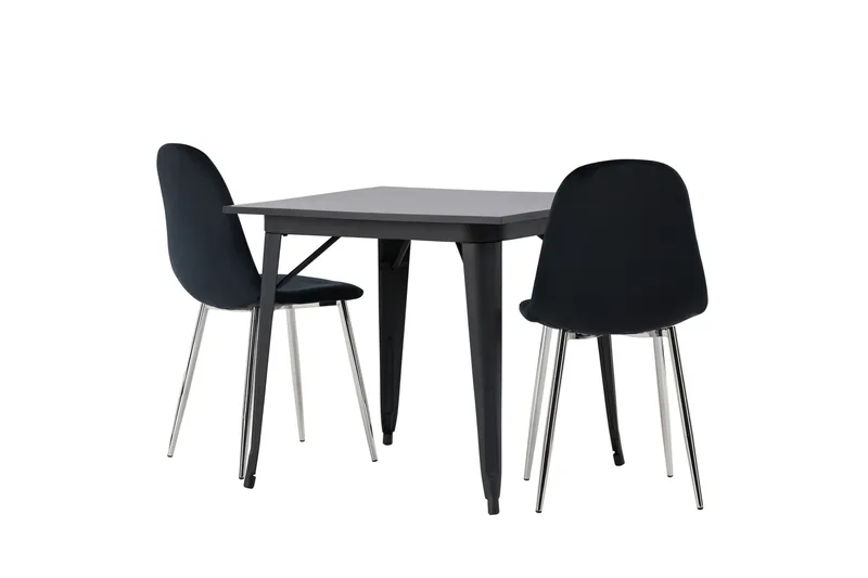 Tempe Matgrupp 80 cm Rektangulär med 2 Polar stolar - Svart - Products - Möbler - Bord & matgrupp - Matgrupp