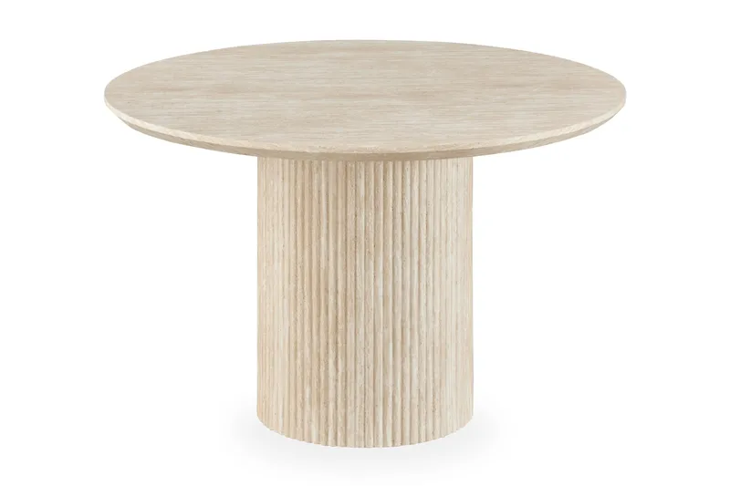 Uppveda Matbord Runt 120 cm med 4 Sawako Stolar - Beige - Products - Möbler - Bord & matgrupp - Matgrupp