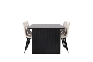 Vail Matgrupp 200 cm Rektangulär med 6 Polar stolar - Beige - Products - Möbler - Bord & matgrupp - Matgrupp