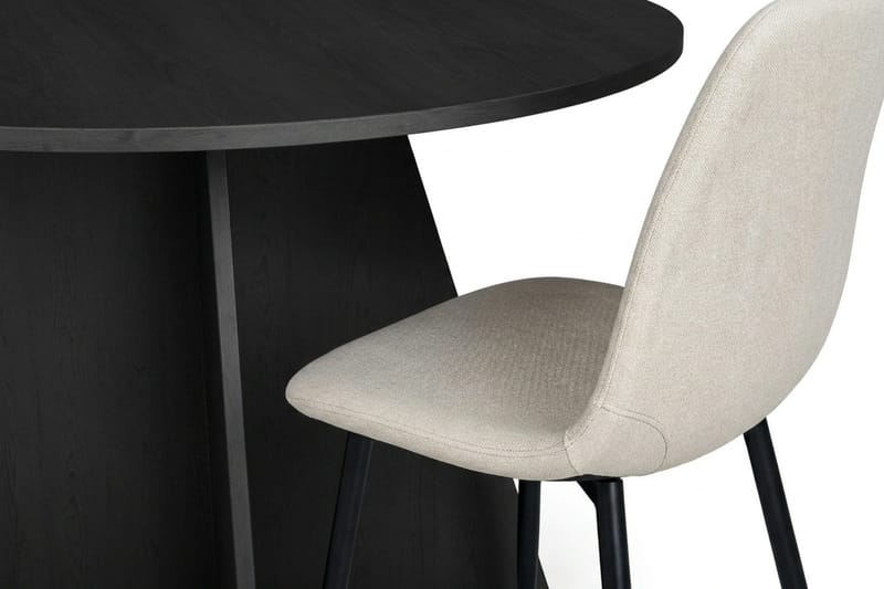 Vera Matgrupp runt 110 cm Svart med 4 Nibe Matstolar - Svart - Products - Möbler - Bord & matgrupp - Matgrupp