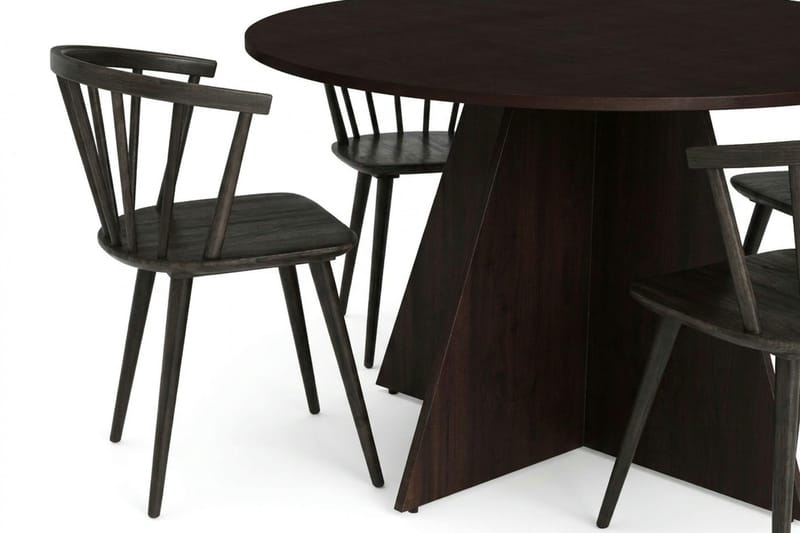 Vera Matgrupp runt 130 cm Rökt Ek med 6 Tyrö Matstolar - Rökt ek - Products - Möbler - Bord & matgrupp - Matgrupp