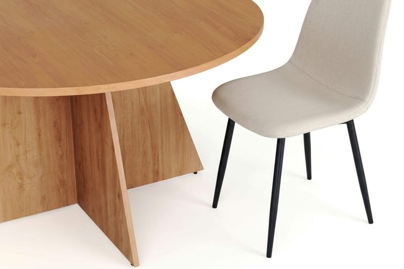 Vera Matgrupp runt 150 cm Ek med 6 Nibe Matstolar - Ek - Products - Möbler - Bord & matgrupp - Matgrupp