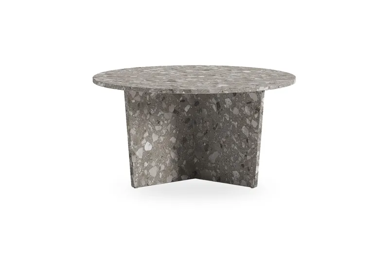 Wedge Runt Soffbord Sten 80 cm, Grå