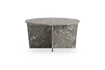 Wedge Runt Soffbord Sten 80 cm - Grå - Products - Möbler - Bord & matgrupp - Soffbord