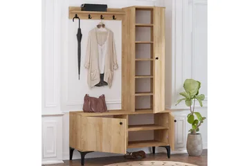 Hallmöbelset 40x110 cm - Natur/Svart - Products - Möbler - Hallmöbler - Möbelset för hall & entre