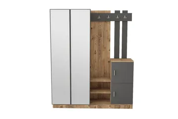 Hialeh Hallmöbelset 38x147 cm - Natur/Antracit - Products - Möbler - Hallmöbler - Möbelset för hall & entre