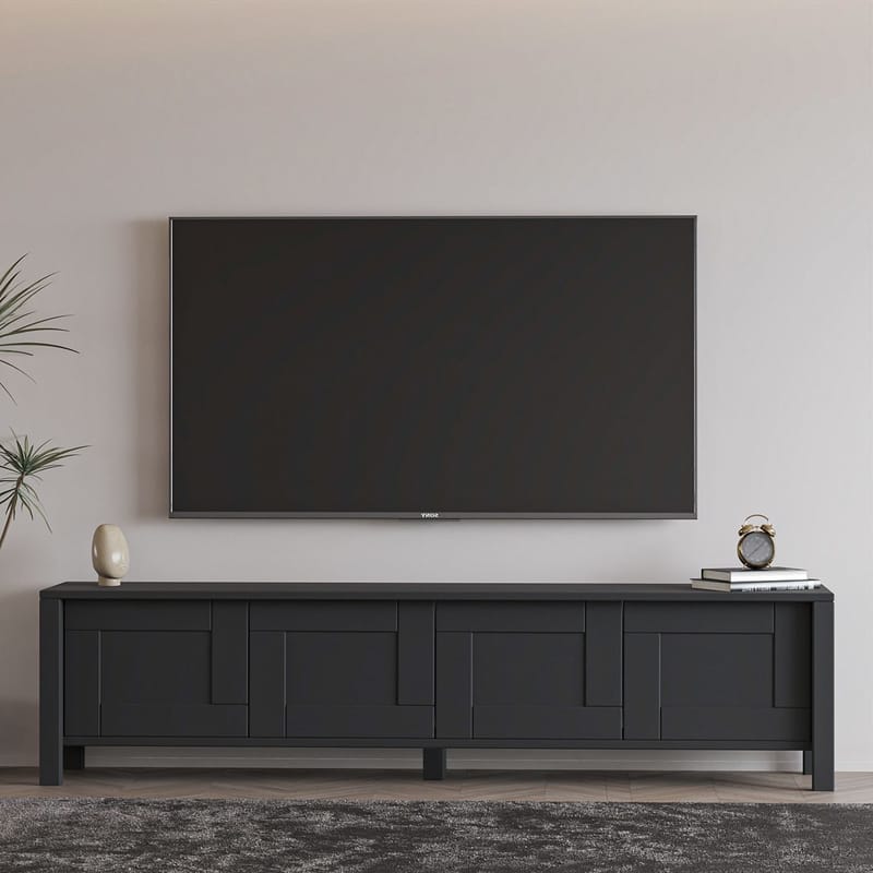 Belor TV-bänk 160x45x35 cm - Antracit - Products - Möbler - TV- & Mediamöbler - TV bänk & mediabänk