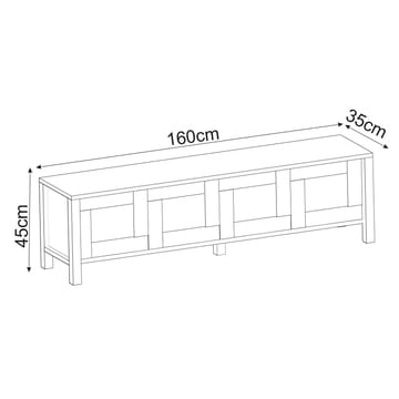 Belor TV-bänk 160x45x35 cm - Antracit - Products - Möbler - TV- & Mediamöbler - TV bänk & mediabänk