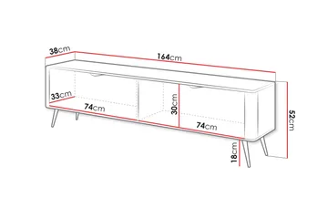 Forba Tv-bänk 164 cm - Svart - Products - Möbler - TV- & Mediamöbler - TV bänk & mediabänk
