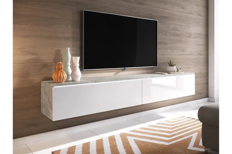 Kanak Tv-bänk 180 cm - Grå/Vit - Products - Möbler - TV- & Mediamöbler - TV bänk & mediabänk