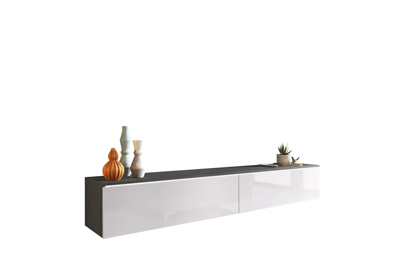 Kanak Tv-bänk 180 cm - Mörkgrå/Vit - Products - Möbler - TV- & Mediamöbler - TV bänk & mediabänk