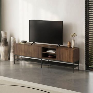 Kenvor Tv-bänk 180 cm - Milano Walnut, Wood Black, Black - Products - Möbler - TV- & Mediamöbler - TV bänk & mediabänk