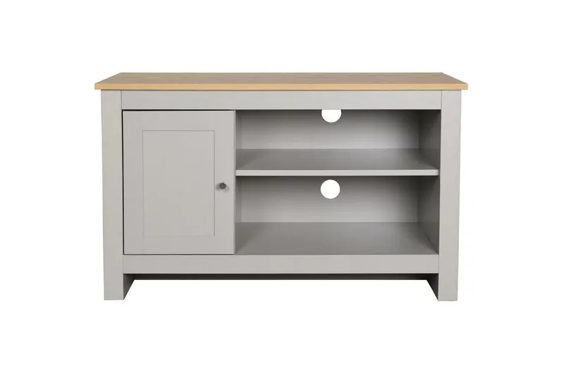 Lowboard Emerald 95x39x58 cm, Natur/Grå - 95x39x58 cm, Natur/Grå - Products - Möbler - TV- & Mediamöbler - TV bänk & mediabänk