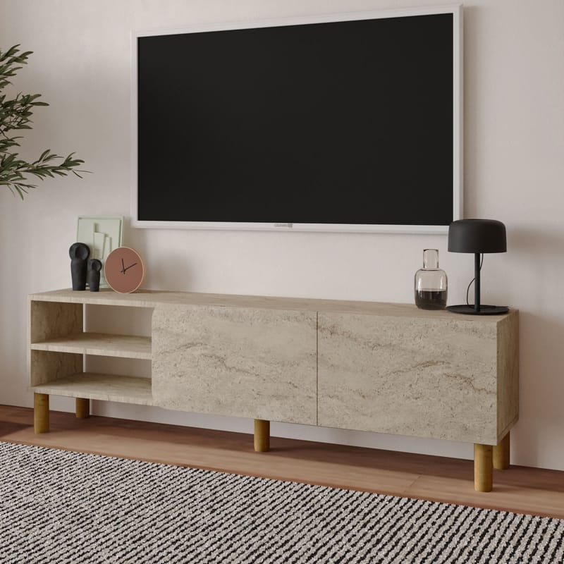 Relento Tv-bänk 150 cm - travertin - Products - Möbler - TV- & Mediamöbler - TV bänk & mediabänk