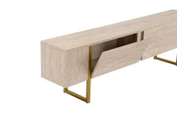 Serenity Tv-bänk 180x30 cm - Travertin/Guld - Products - Möbler - TV- & Mediamöbler - TV bänk & mediabänk