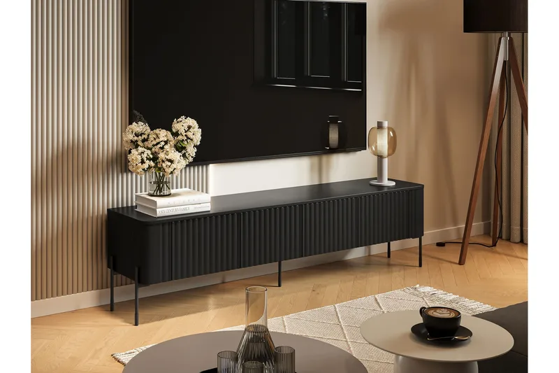 Sherie Tv-bänk 190x40 cm, Svart