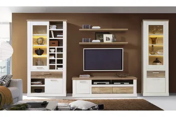 Talebi TV-Bänk 179 cm - Brun/Vit - Products - Möbler - TV- & Mediamöbler - TV bänk & mediabänk