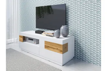 Tomeka TV-bänk 160 cm - Vit/Trä - Products - Möbler - TV- & Mediamöbler - TV bänk & mediabänk