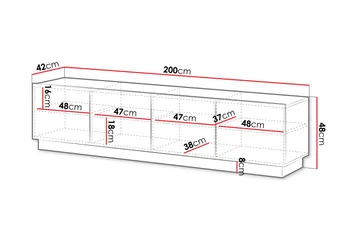 Torvalen Tv-bänk 200 cm - Svart - Products - Möbler - TV- & Mediamöbler - TV bänk & mediabänk