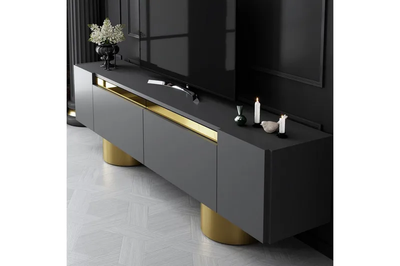 TV-bänk Antracit / Rany - Antracit / Rany - Products - Möbler - TV- & Mediamöbler - TV bänk & mediabänk