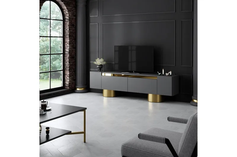 TV-bänk Antracit / Rany - Antracit / Rany - Products - Möbler - TV- & Mediamöbler - TV bänk & mediabänk