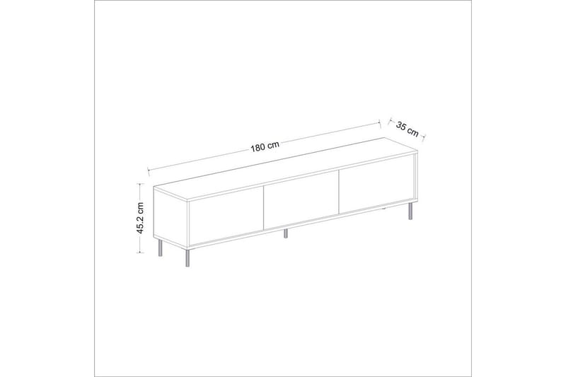 TV-bänk Imaj Travertin / Rany - Guld/Taupe - Products - Möbler - TV- & Mediamöbler - TV bänk & mediabänk