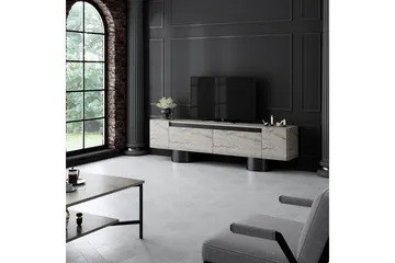 TV-bänk Travertin / Svart - Travertin / Svart - Products - Möbler - TV- & Mediamöbler - TV bänk & mediabänk