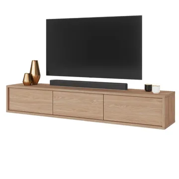 Vägghängd TV-bänk Frida 3 luckor upp - Oljad Ek - Products - Möbler - TV- & Mediamöbler - TV bänk & mediabänk