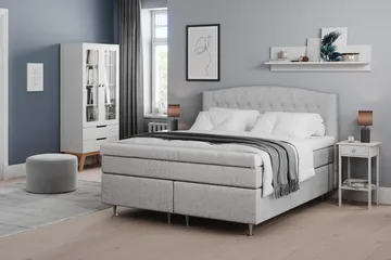 Belda Kontinentalsäng 160x200Fast - Ljusgrå - Products - Möbler - Säng - Kontinentalsäng