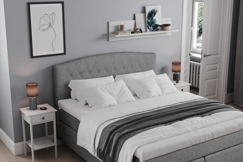 Belda Kontinentalsäng 160x200Medium - Grå - Products - Möbler - Säng - Kontinentalsäng