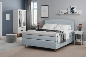 Belda Kontinentalsäng 180x200Fast - Ljusblå - Products - Möbler - Säng - Kontinentalsäng