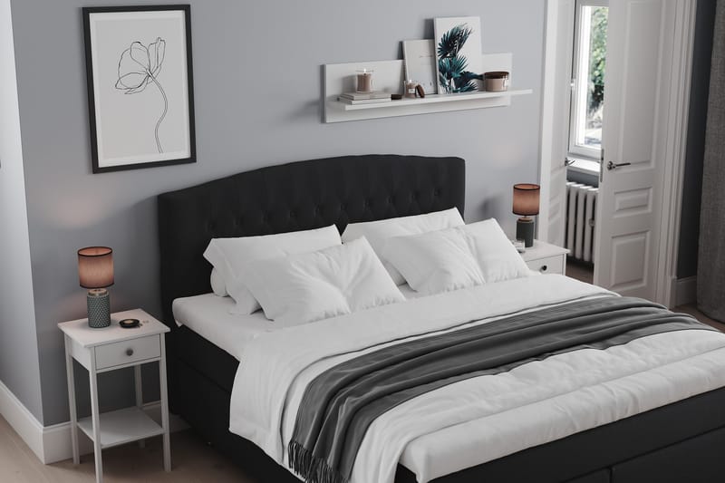 Belda Kontinentalsäng 180x200Fast - Svart - Products - Möbler - Säng - Kontinentalsäng