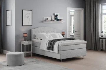 Belda Sängpaket 140x200 Fast - Ljusgrå - Products - Möbler - Säng - Kontinentalsäng