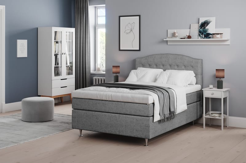 Belda Sängpaket 140x200 Medium - Grå - Products - Möbler - Säng - Kontinentalsäng