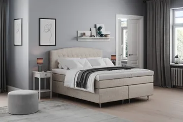 Belda Sängpaket 160x200 Medium - Beige - Products - Möbler - Säng - Kontinentalsäng