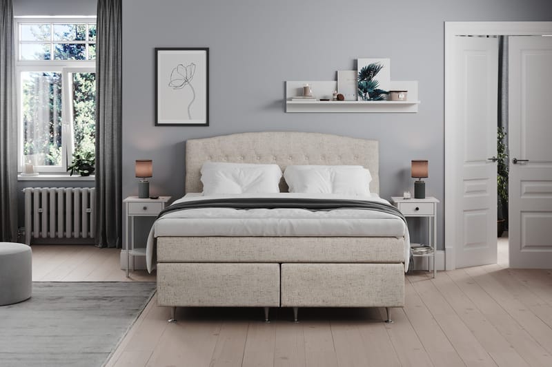 Belda Sängpaket 180x200 Fast - Beige - Products - Möbler - Säng - Kontinentalsäng