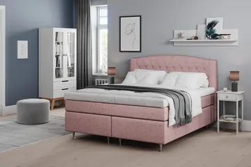 Belda Sängpaket 180x200 Fast - Rosa - Products - Möbler - Säng - Kontinentalsäng