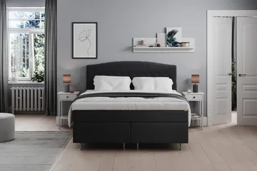 Belda Sängpaket 180x200 Fast/Medium - Svart - Products - Möbler - Säng - Kontinentalsäng