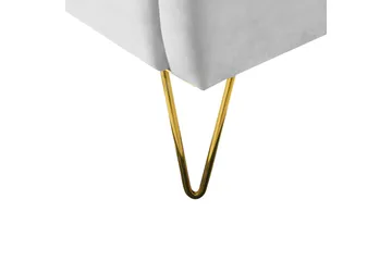 Benicio Sängram 140x200 cm - Grå/Guld - Products - Möbler - Säng - Sängram & sängstomme