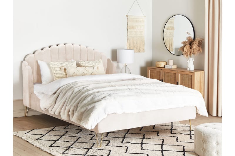 Benicio Sängram 180x200 cm - Beige/Guld - Products - Möbler - Säng - Sängram & sängstomme