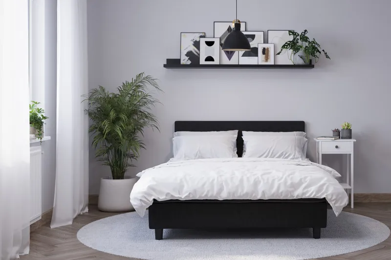 Billingen Komplett Sängpaket 90x200 cm - Svart - Products - Möbler - Säng - Kontinentalsäng