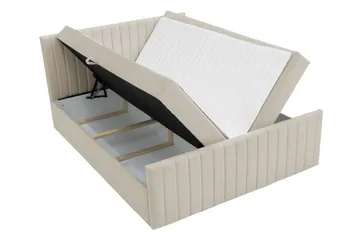 Calrosor Sängpaket Kontinentalsäng med Förvaring 160x200 cm - Beige - Products - Möbler - Säng - Komplett sängpaket