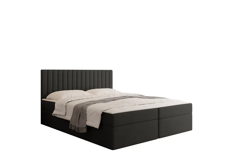 Calrosor Sängpaket Kontinentalsäng med Förvaring 160x200 cm, Svart