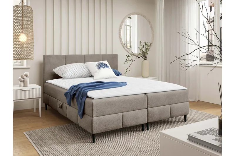 Celestine Förvaringssäng 180x200 cm - Grå - Products - Möbler - Säng - Komplett sängpaket